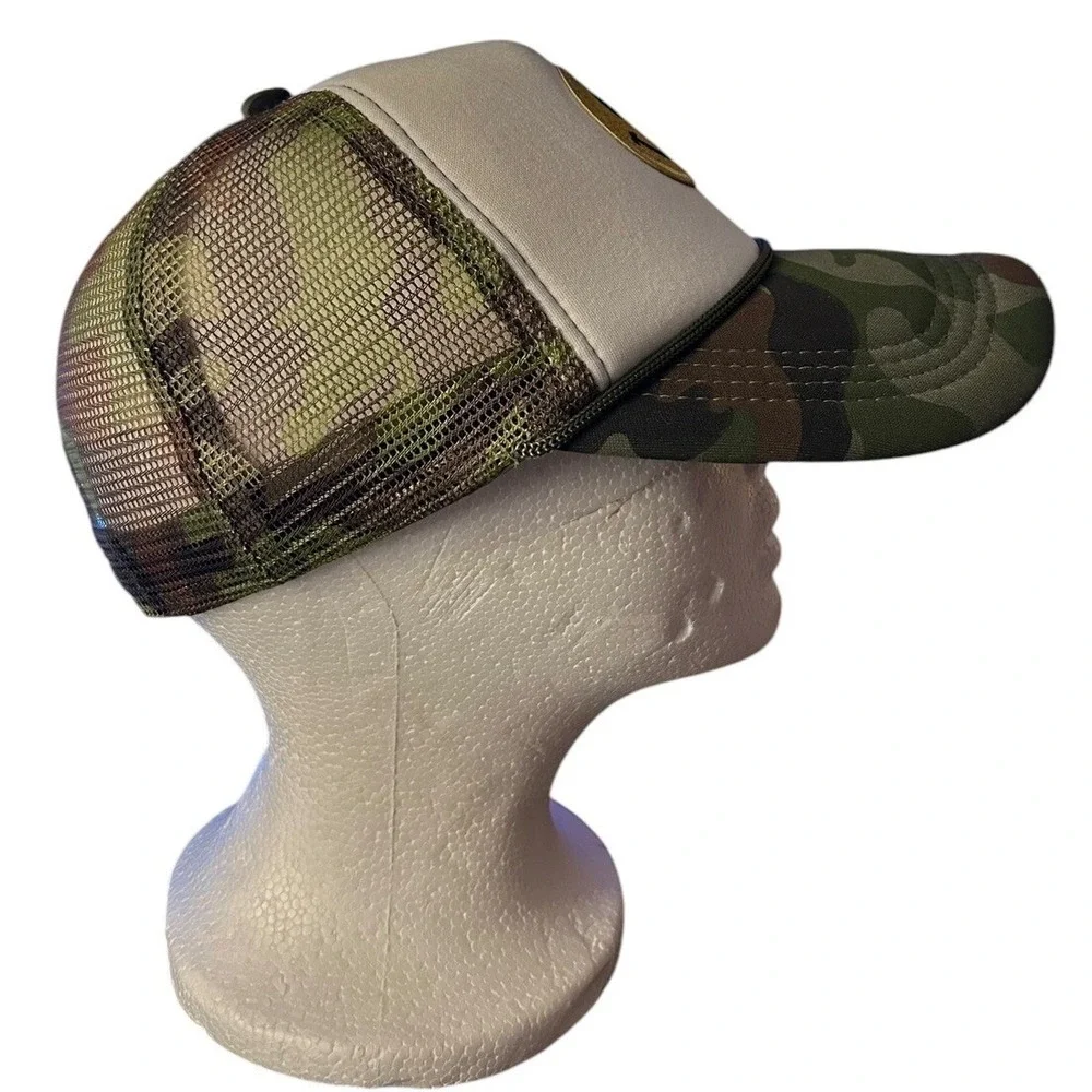 Smile Face Camo Adjustable Snapback Cap Hat